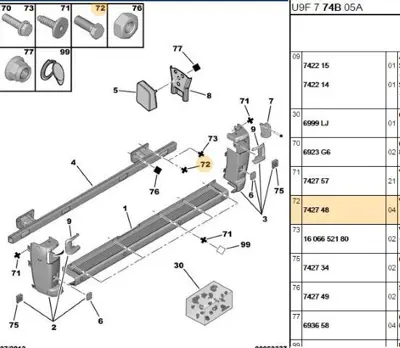 PSA 7427.48 Bağlantı Vidası  51778629 742748