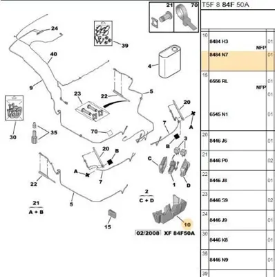 PSA 8484.N7 Açılıt Tavan Baglan Ayağı 8484.N7