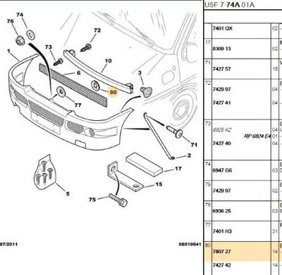 PSA 7807.27 Panjur Agrafı 780727