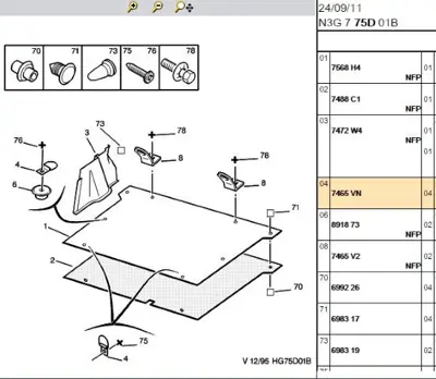 PSA 7465.VN Tutucu Agraf 7465VN
