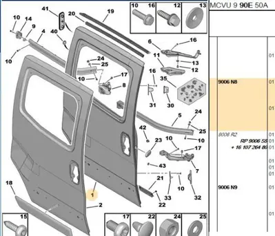 PSA 9006.N8 Sol Sürgülü Kapı  9006.N8