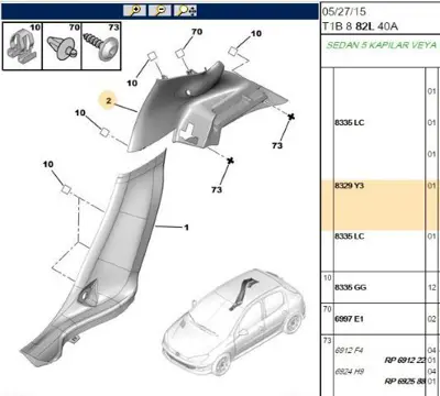 PSA 8329.Y3 Bagaj İç Bakaliti  8329.Y3