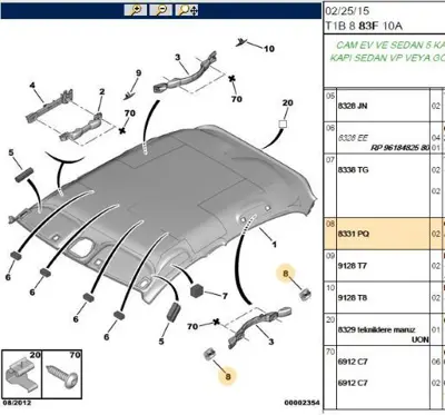 PSA 8331.PQ Plastik Tapa 8331PQ