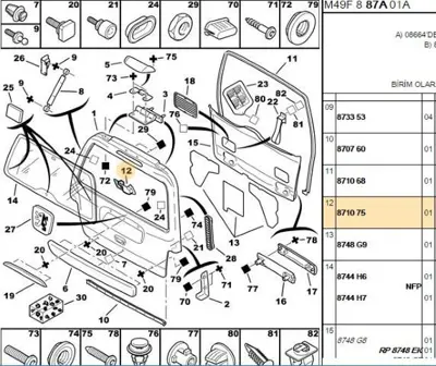 PSA 8710.75 Bagaj Kapak Toz Lastiği  8710.75