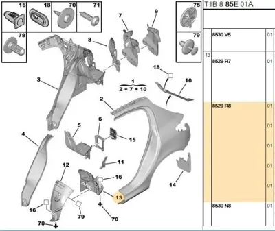 PSA 8529.R8 Arka Davlumbaz  8529.R8
