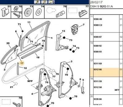 PSA 9312.66 Dış Cam Fitili 931266