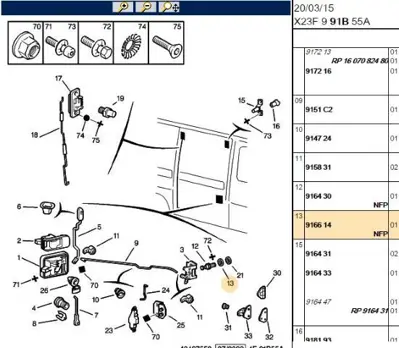 PSA 9166.14 Kilit Kapi Rondesi 916614 381225 381295 G2037 FTR4472 381232 381297 600951 TA1384 G2039