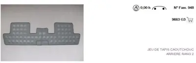 PSA 9663.G3 Arka Kauçuk Paspas 9663.G3