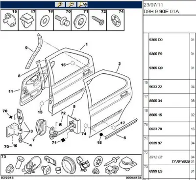 PSA 9365.J0 Kapı Izolatörü 9365J0