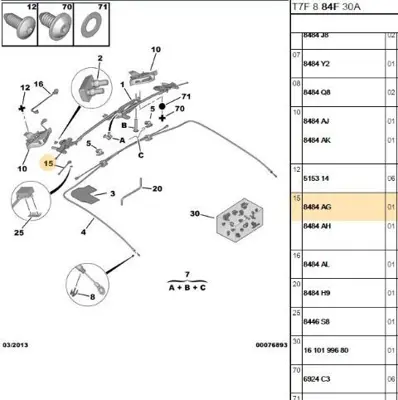 PSA 8484.AG Hartdop Kontaktör Sol  8484.AG