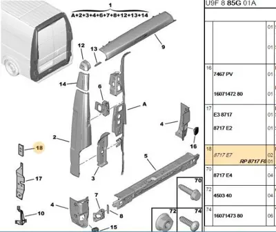 PSA 8717.F0 Bağlantı Sacı 8717F0