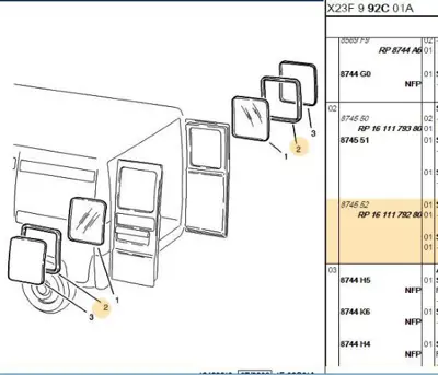 PSA 8745.52 Arka Kapi Cami Lastigi GMC1026 874552 82165 1204114 PND114 KG1909416 F16101 LM15007 24241909283 8603309