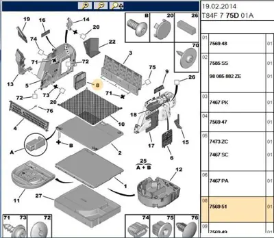 PSA 7569.51 Bagaj İçi Eşya Kutusu  7569.51