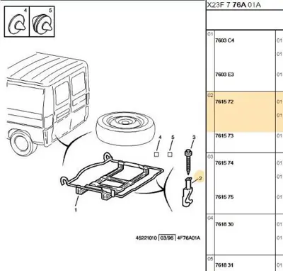PSA 7615.72 İstepne Tesbit Kancası  7615.72