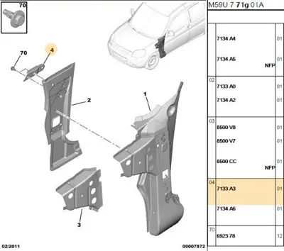 PSA 7133.A3 SolÇamurluktakvıbaglan 7133.A3