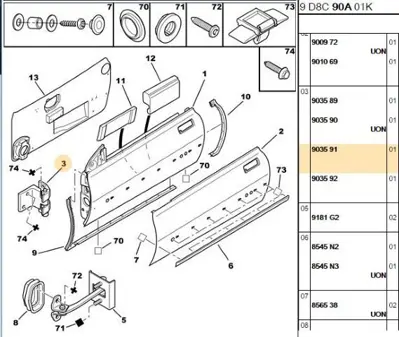 PSA 9035.91 Kapi Mentese Alt Sol 3245 1764901 1141402000 4P171 903591 192886 QWH138 110040110 3493 443407615A