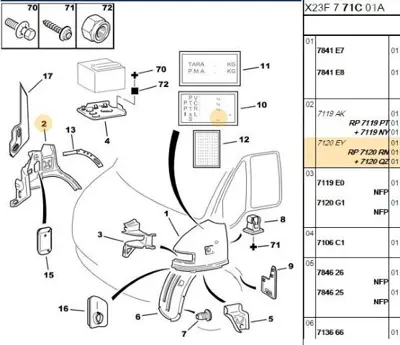 PSA 7120.F2 Ön Çamurluk İç Sacı Sağ 7120F2