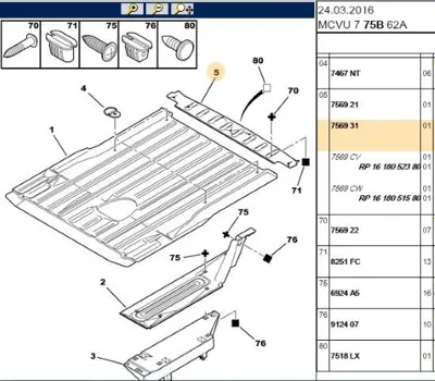 PSA 7569.31 Arka Eşik Bakaliti  7569.31