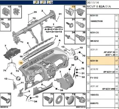 PSA 8231.50 Ön Havalandırma Agrafı 823150
