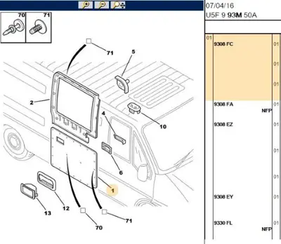 PSA 9308.FC Kapı Döşemesi  9308.FC