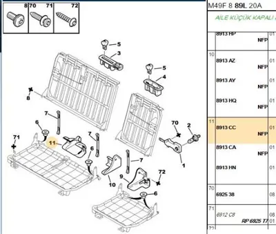 PSA 8913.CC Koltuk Muhafaza Partner 8913CC 8913.CC 8913CC 8913CC 