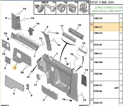 PSA 7466.G7 Arka Çam İç Bakaliti 7466G7