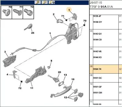 PSA 9164.74 Kapı Kilit Karşılığı 9164.74