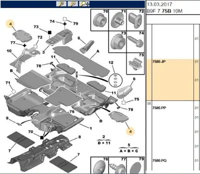 PSA 7585.JP Taban Halı Eşya Göz Kapak 7585JP
