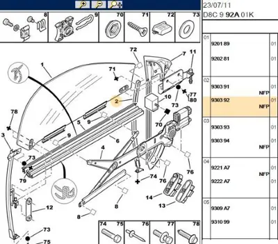 PSA 9303.92 Cam Tasiyici 5341271152 REC20352651 ADA101110C 930392 2035265 275546 1043265OEM REC2035265 553686RI 20352651
