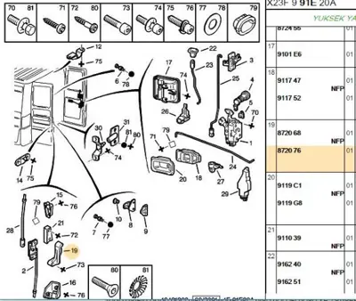 PSA 8720.76 Kapı Kolu  8720.76