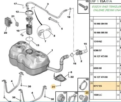 PSA 8717.E5 Bağlantı Perçini 8717E5