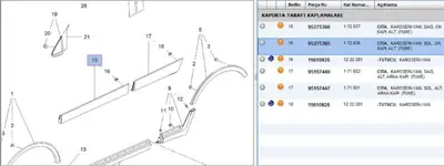 PSA 95275365 Kapı Bant Ön Sol 95275365