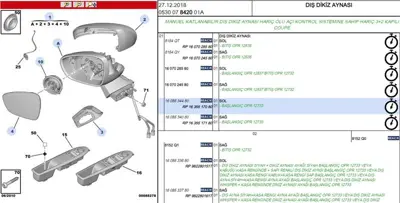 PSA 1635517080 Dıs Dıkız Aynası Sol 1635517080