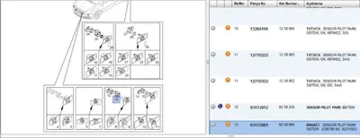 PSA 93172081 Park Sensör Braketi 6235529 6238995 9271215 93172081