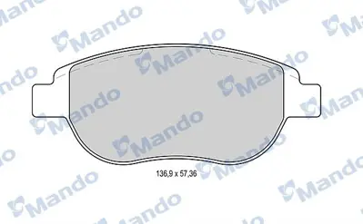 MANDO 015159 Fren Balatasi On 137mm C4 P307 16 20 Hdi  09- Tamir Taki 425253 8223221 DBP165303 P941310 HQJ2242 GDB1669 810064 6116244 603966 573031J