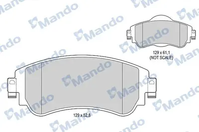 MANDO 015939 Fren Balatasi On 129mm C4 Ds4 11- Tamir Takim Kit 4254A9 GDB1917 2146408 T2075 5P1740 10390 2522001 2522018515 MDB3174 LP2228