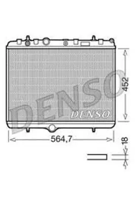 DENSO  DRM21055 Radyatör 307-407-C4-C5-Berlingo-Partner1.6-1.8-2.0... 1330F5 60402255 9645587480 133391 1330Y5 133377 133308 96465776 133379 DCM2795