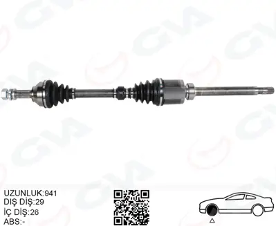 GVA 4499910 Komple Aks Sağ Nissan Qashqai 1.5l K9k J10 06-13 (... 39100JD52B 39101JG34B C9211JD02B C92AAJD22B C9BAAJA00A C9211JA00A 39100JD24B 39100BB32B C9211JD22B 39100JG34B