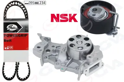 GVA 59WPK1425G Devirdaimli Eksantrik Gergi Kiti (095x234) Renault... 8MP376800431 HP09249 119A01820R WP0281 10983 2101000Q0A WP0074 7703020052 K62012 8200454895