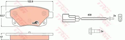 TRW  GDB1725 Arka Fren Balatasi Transit V347-V348 06>11 Fisl... MBP0816PD 1371454 ABP1237 PAD1477 LVXL1303 GDB1725 252448617W VBP2956 6C112M008AB KBP1966