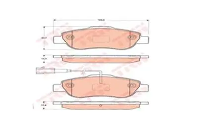 TRW  GDB1746 Ön Balata Doblo 1.3-1.6-1.9 Jtd 02=> Fiorino 1.... 77364637 895 PA1761 110011 856781 181843 598426 573164J T1832 986495097
