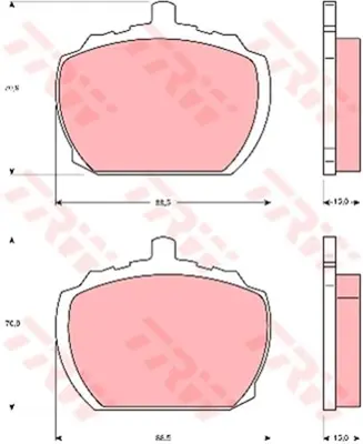 TRW  GDB340 Ön Balata Transit 2.0 2.5d P100 (65-92) 1571569 DP2161 8226780 571233 193074 36102 986TB2061 P158310 5015932 GBP242