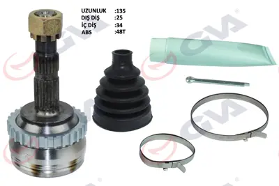 GVA 4490210K Aks Kafasi Diş Ön Corsa C-Combo 1.3 Cdti-1.7dti (00-06) Abs'Li (29 Diş) (22x28x52) 150mm 374218 30546 1243200909 513633 30170A ECV006 QVJ754 SLGCV0400 DRC44011K 21546