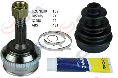 GVA 4443001K Aks Kafasi Diş Ön Peugeot 106 Ii 1.4i (96-02) Abs'Li (48diş) (21x22x58.5) 139mm 32737H 501974 303346 32737J 21340 VKJC4431 170495 299010 C172AR C172R