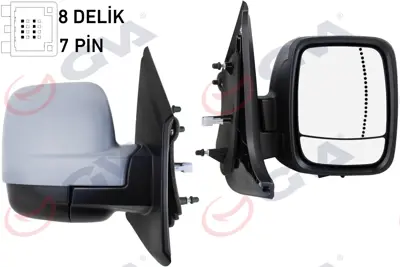 GVA 1019410 Diş Dikiz Aynasi Sağ Trafic-Vivaro 14> Elektrikli+isitmali+sensörlü+astarli+asferik  6 Fiş Vm-976ehpsar 4422964 6103042002034P 3891844 963746264R 9637300Q0E 15246 V0618 93452218 4422989 963745863R