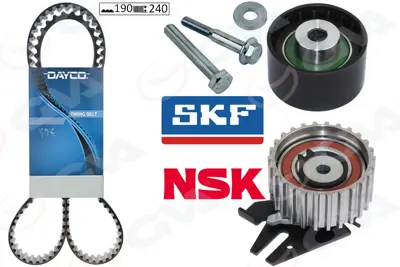 GVA 59T2530DB Eksantrik Gergi Kiti 190x240 Bravo 96 Doblo 01 Marea 99-02 1.9jtd Ktb458 Ktb818 Beyaz Teflonlu 71736726 10530062210 10VKMA02179 QBK658 KTB317 KD45833 154968K2 KT1404 KT1404W2 F914499V