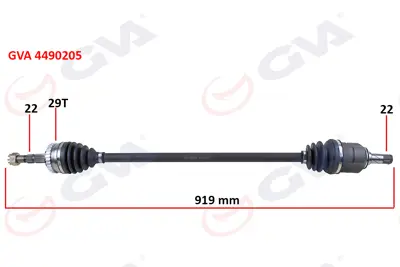 GVA 4490205 Komple Aks Sağ Corsa B 1.6 (93-00) Abs'Li (29 Diş)(919mm) 374260 OP3187 OP3183 OP3116 OP1239 5695 33370 655479 T58218 DS9767