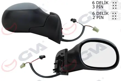 GVA 1043390 Diş Dikiz Aynasi Sağ C3 02> Elektrikli+isitmali+astarli+konveks  Vm-501ehpr 8149FP 6140851 5402041129851P CI3207313 5191044 925828 10659852 8154HG151PL SV4901 8149RW
