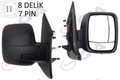 GVA 1019430 Diş Dikiz Aynasi Sağ Trafic-Vivaro 14> Elektrikli+isitmali+sensörlü+desenli+asferik  6 Fiş Vm-976ehsar 4422961 93451847 6344645 32501812 963745863R EM0438 LV5408 MC7640 LV5370 3891808