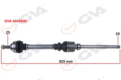 GVA 4443030 Komple Aks Sağ Partner,C4 1.6 Hdi 09> 307 1.4,1.6 Hdi (925mm) 3273AC 3273AE 9812781280 3273LP CV313N 32721X VKJA5345 32728W 810028 513711